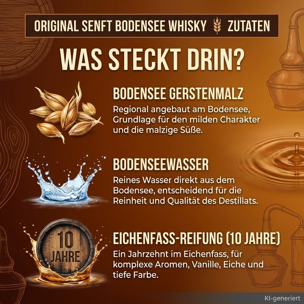 Senft Bodensee Single Malt Whisky 10 Jahre 0,5l, alc. 43 Vol.-%