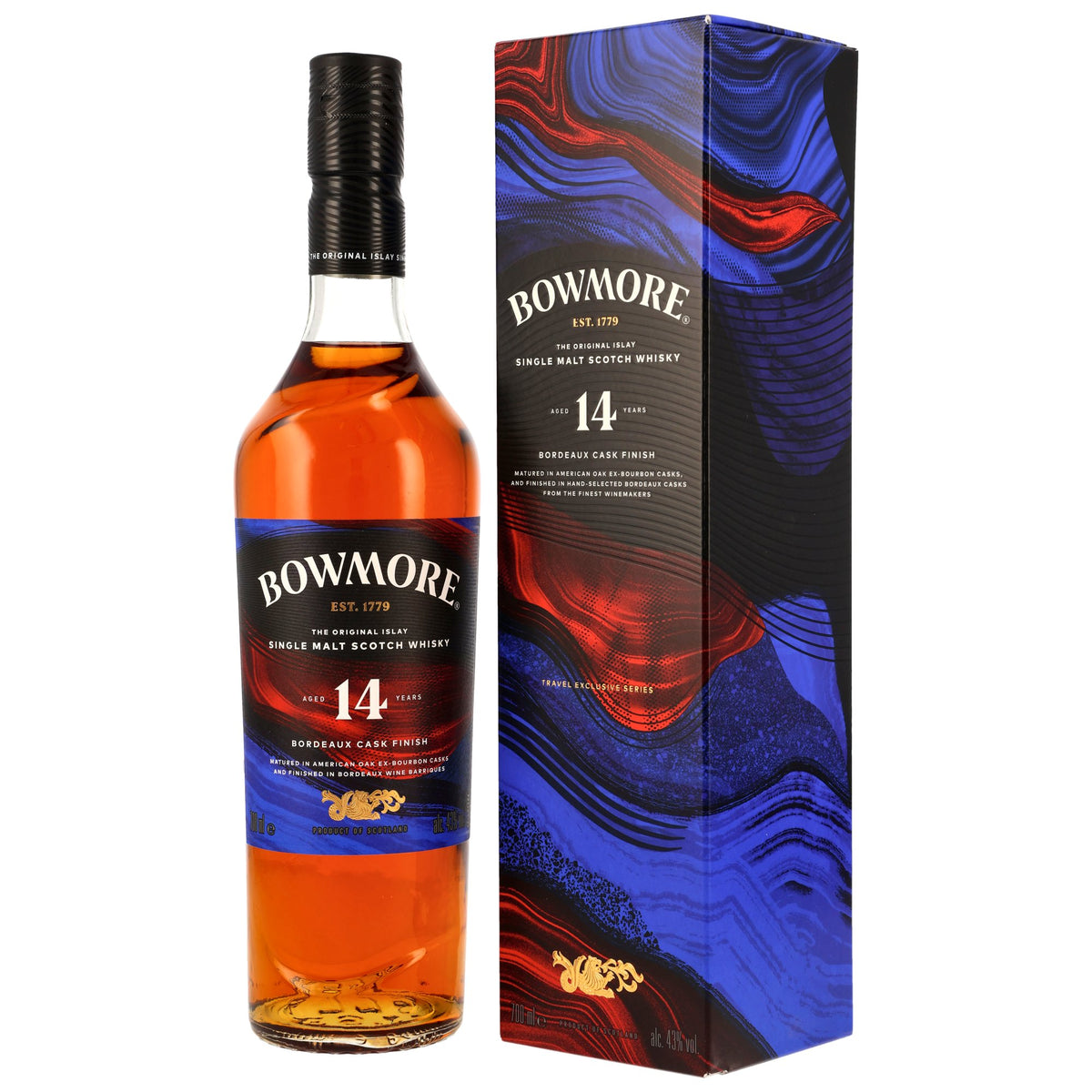 Bowmore 14 Jahre Bordeaux Cask Finish 0,7l, alc. 43 Vol.-%