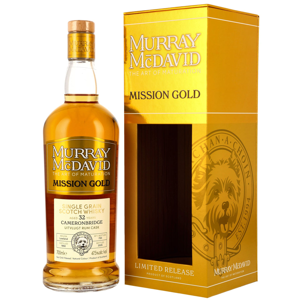 Cameronbridge 32 Jahre Murray McDavid Single Grain Whisky 0,7l, alc. 47,5 Vol.-%