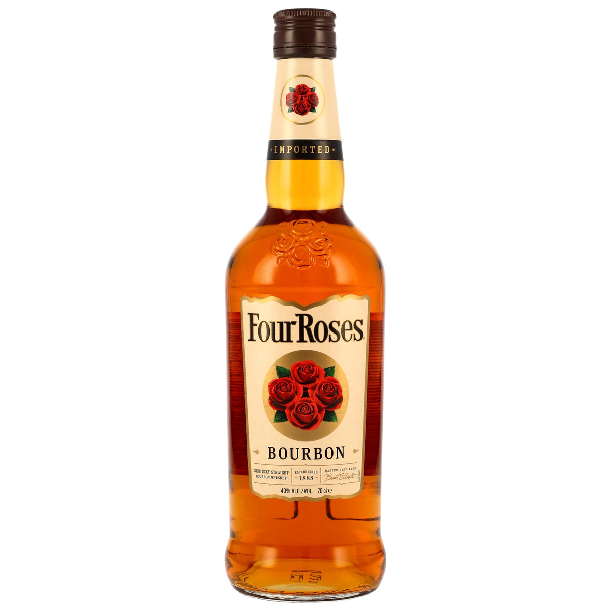Whisky Bourbon Straight de Kentucky Four Roses, 0,7 l, 40 % de alcohol por volumen
