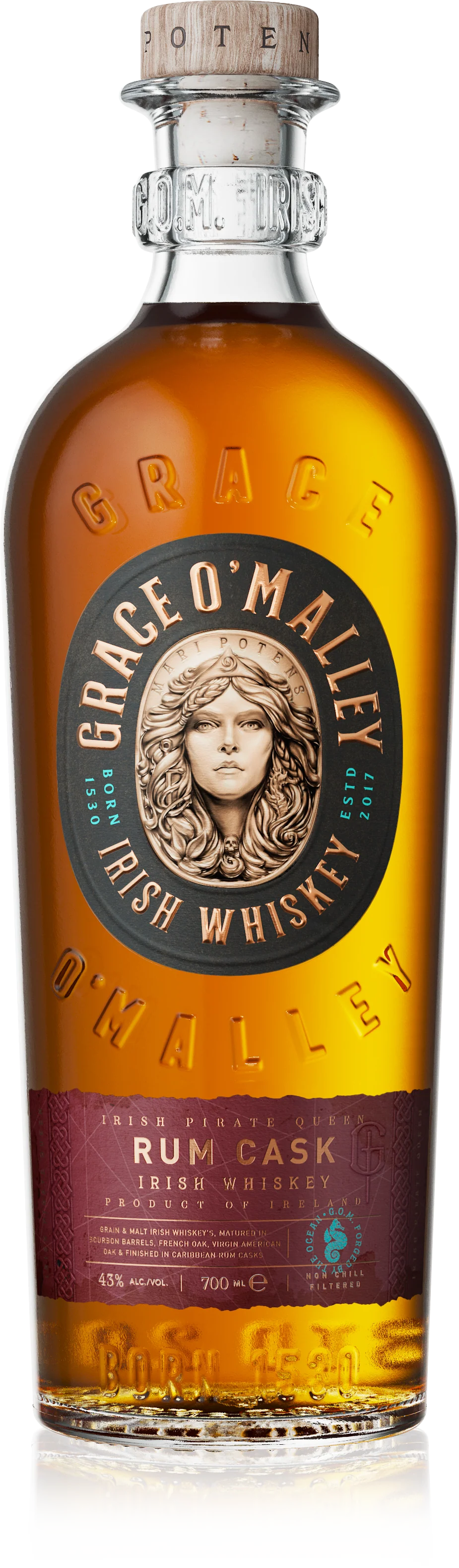 Grace O'Malley Rum Cask Irish Whiskey 0,7l, alc. 43 Vol.-%