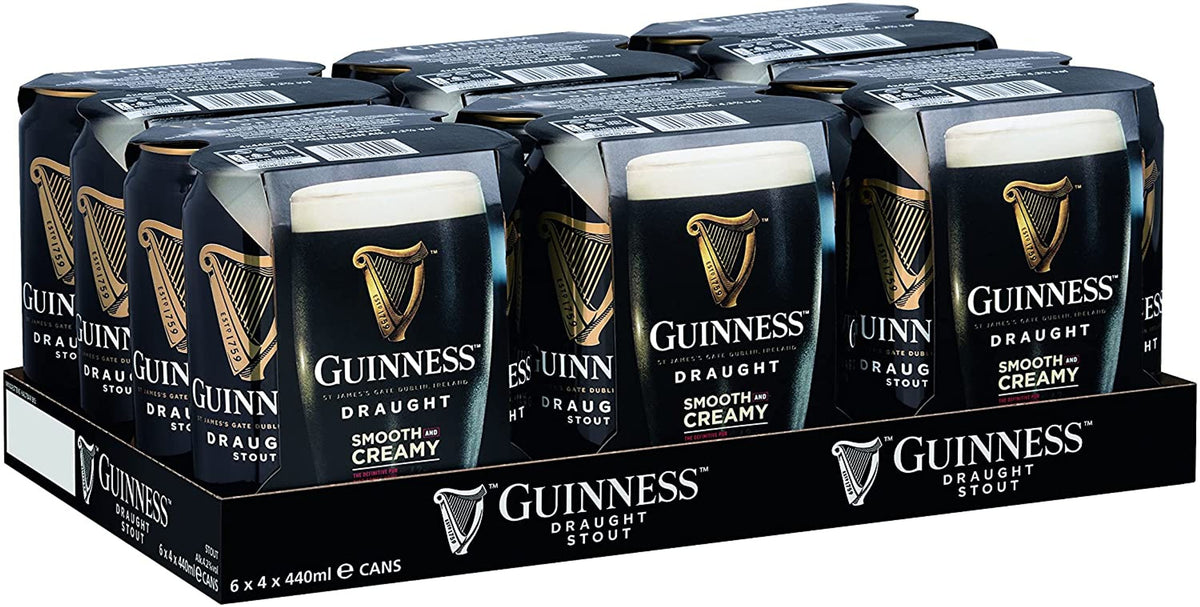Guinness Draft Stout 24 x 0,44 l, 4,2 % de alcohol por volumen