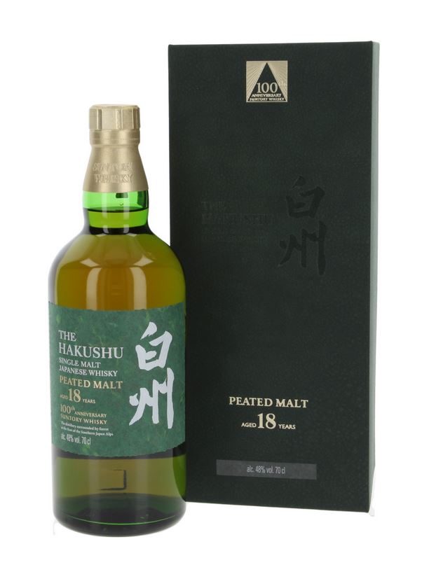 Hakushu 18 años 100 aniversario 0,7 l, 48 % de alcohol por volumen