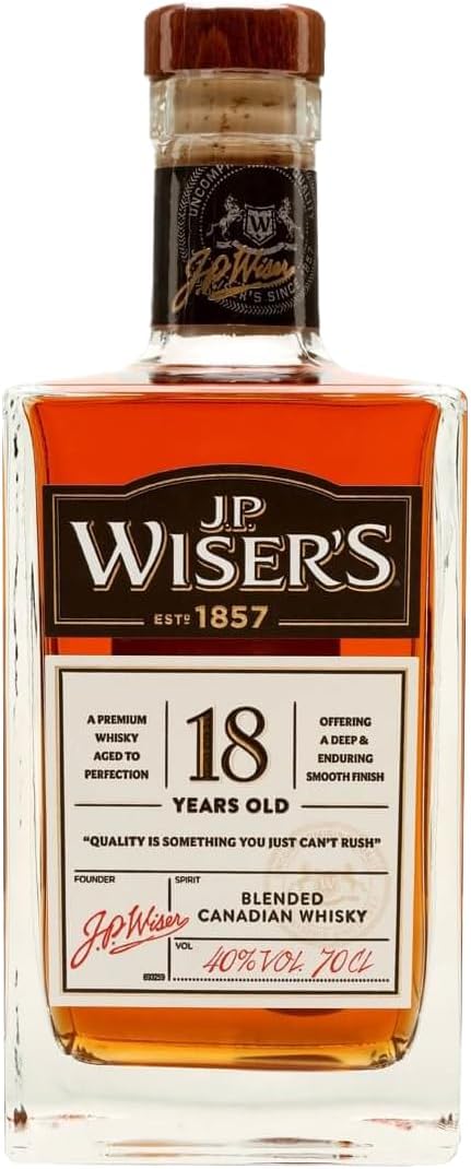 J.P. Wiser's 18 Jahre Canadian Whisky 0,7l, alc. 40 Vol.-%
