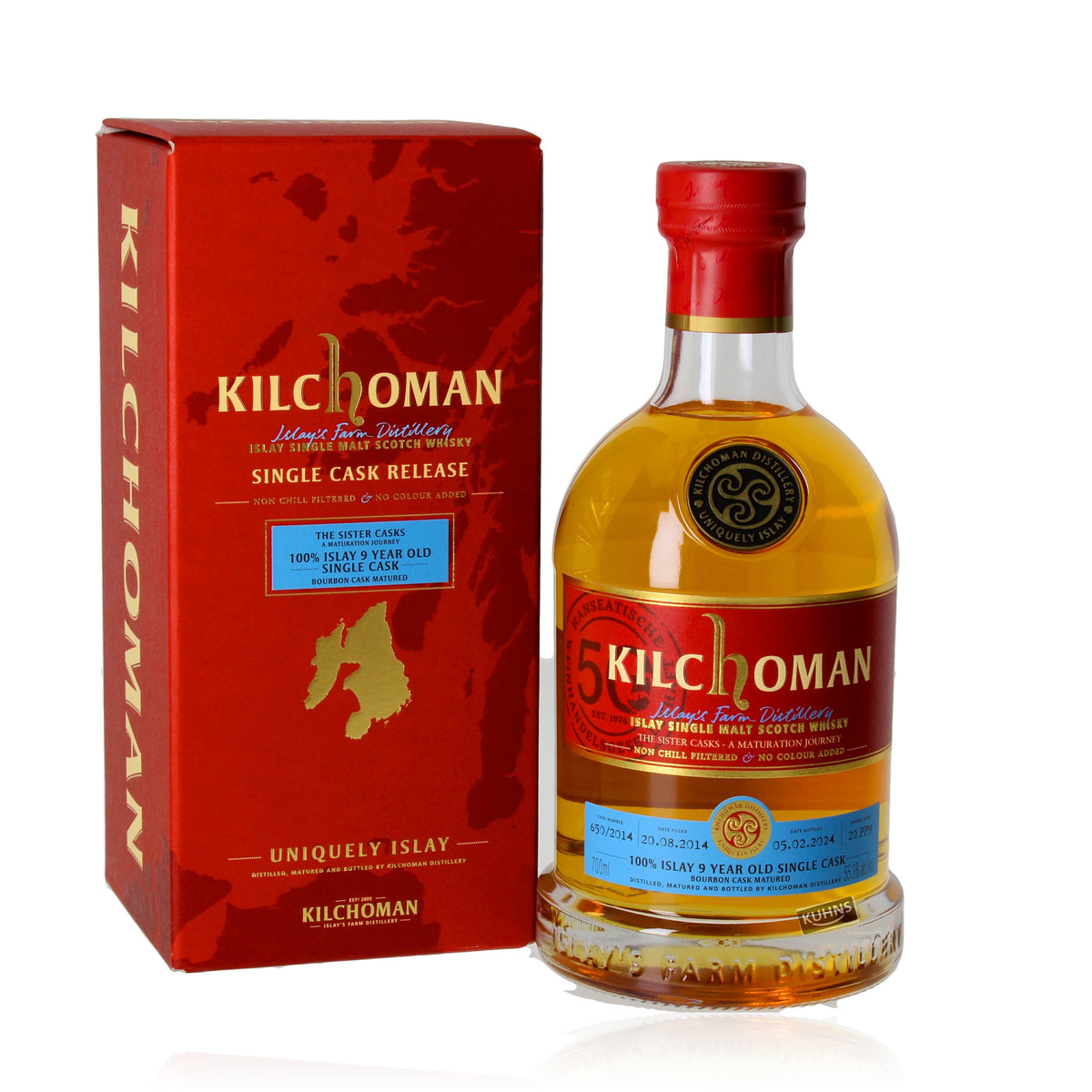 Kilchoman Sister Cask 2014/2024 Cask 650/2014 0,7l, alc. 55,3 Vol.-%
