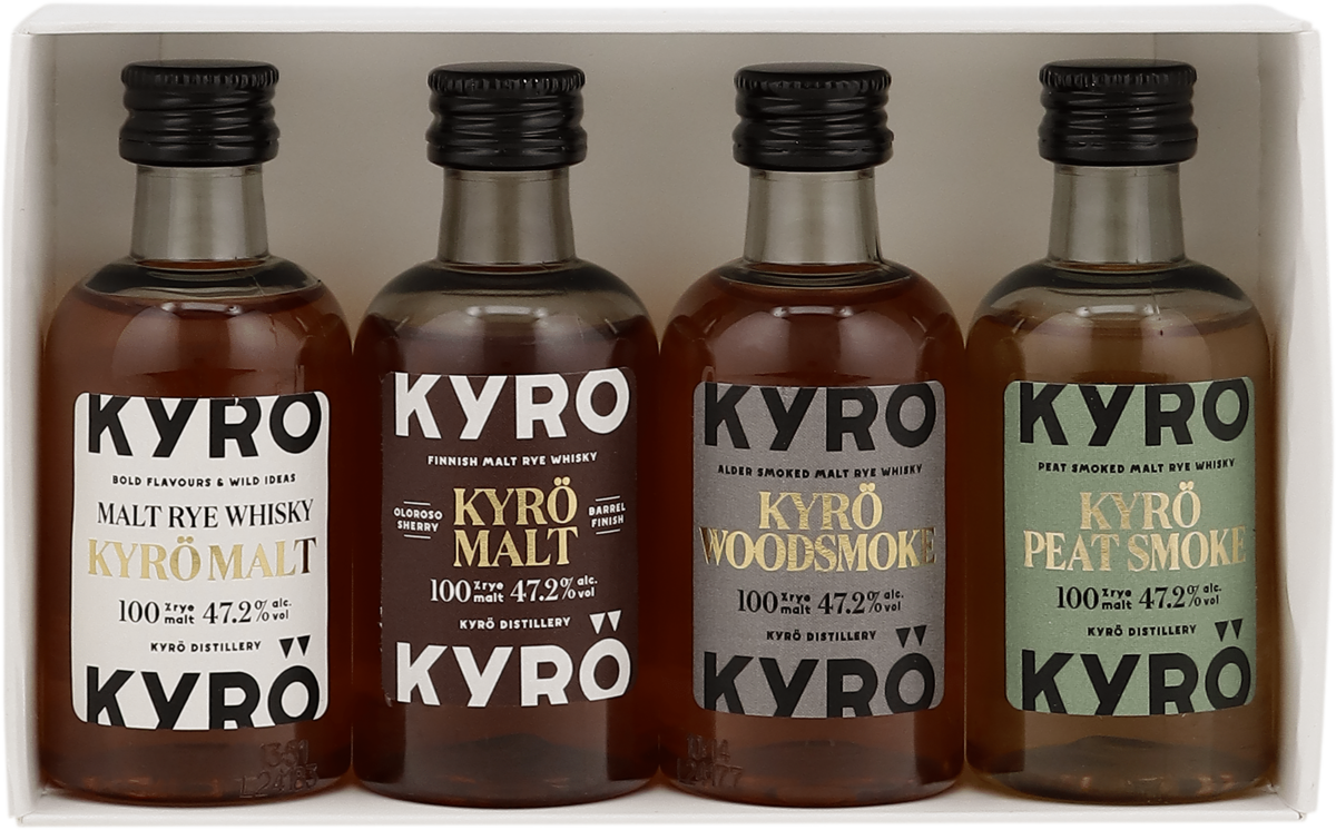 Kyrö Whisky Tasting Set 4x0,05l, alc. 47,2 Vol.-%