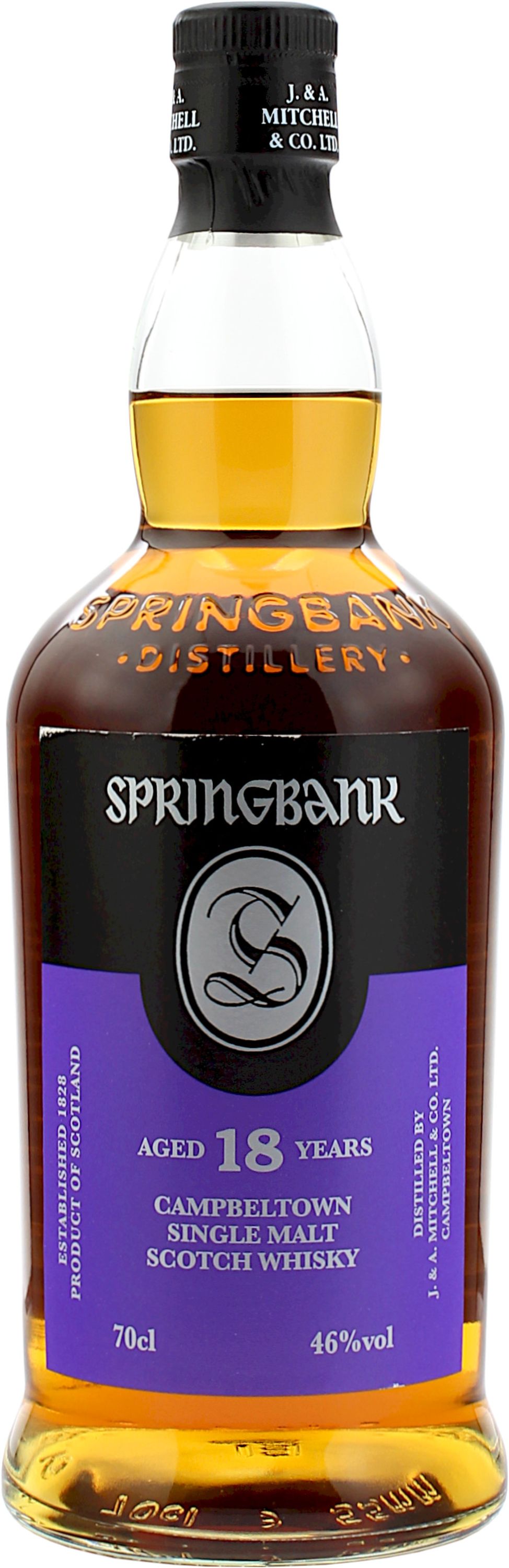 Springbank 18 años 0,7 l, 46 % de alcohol por volumen