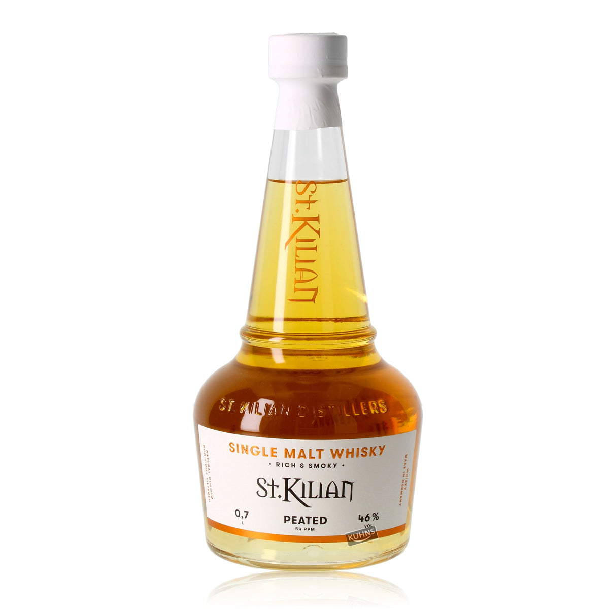 Whisky de malta puro con turba St. Kilian, 0,7 l, 46 % de alcohol por volumen