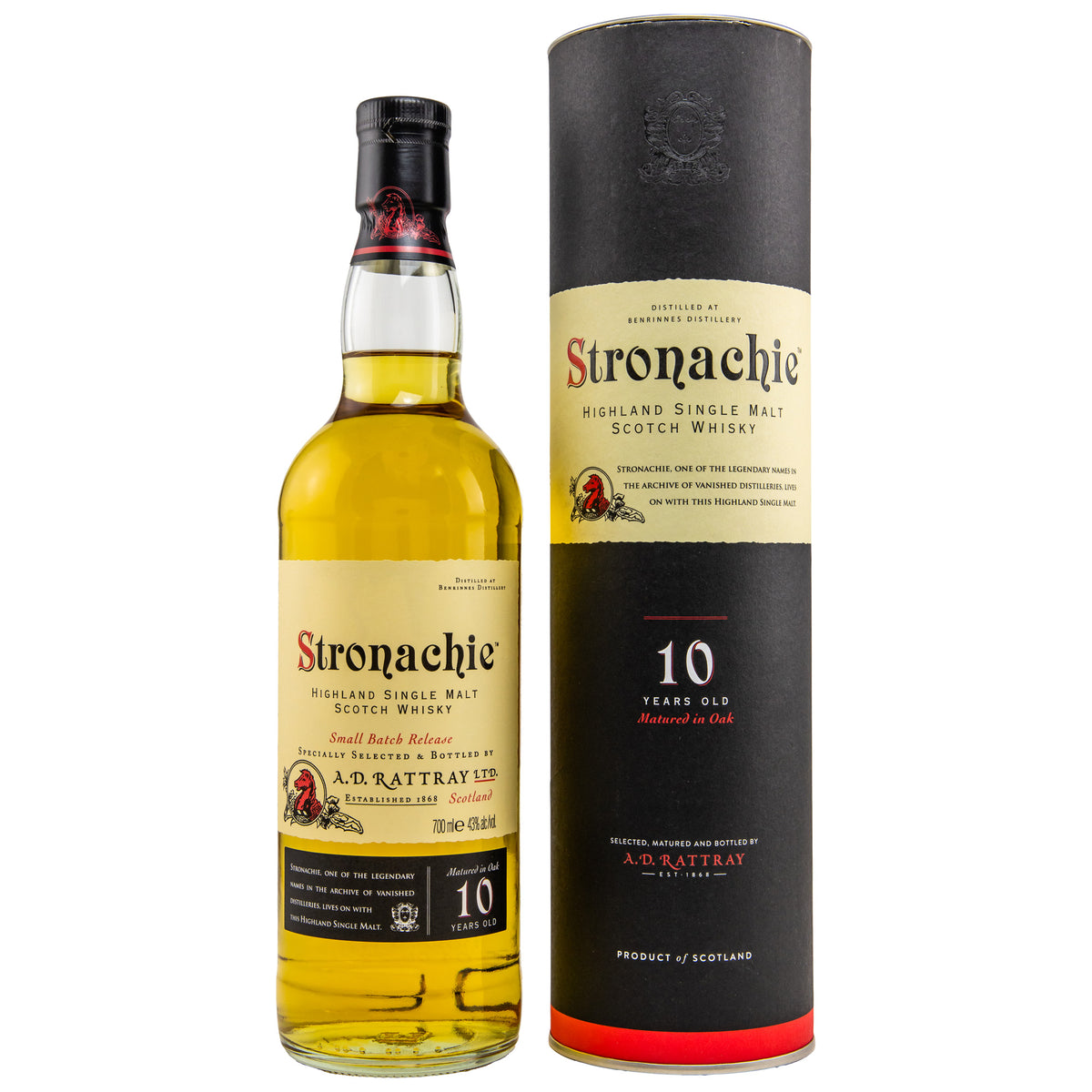 Stronachie 10 Jahre A.D.Rattray 0,7l, alc. 43 Vol.-%