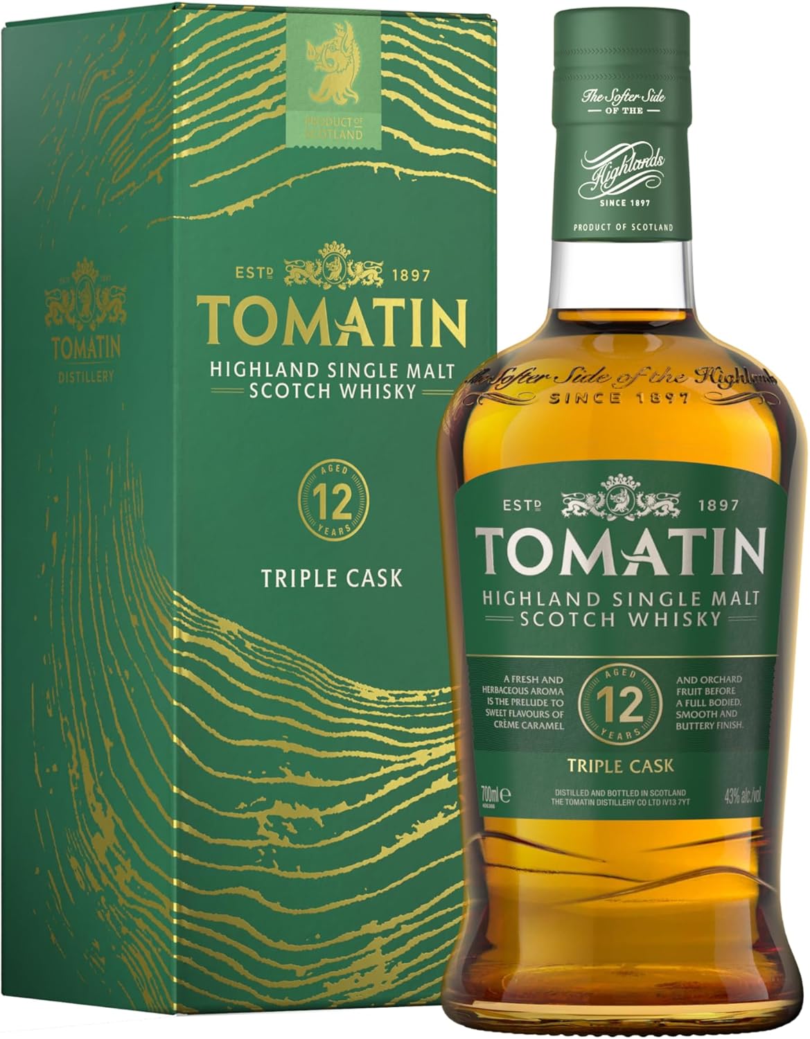 Tomatin 12 Jahre 0,7l, alc. 43 Vol.-%