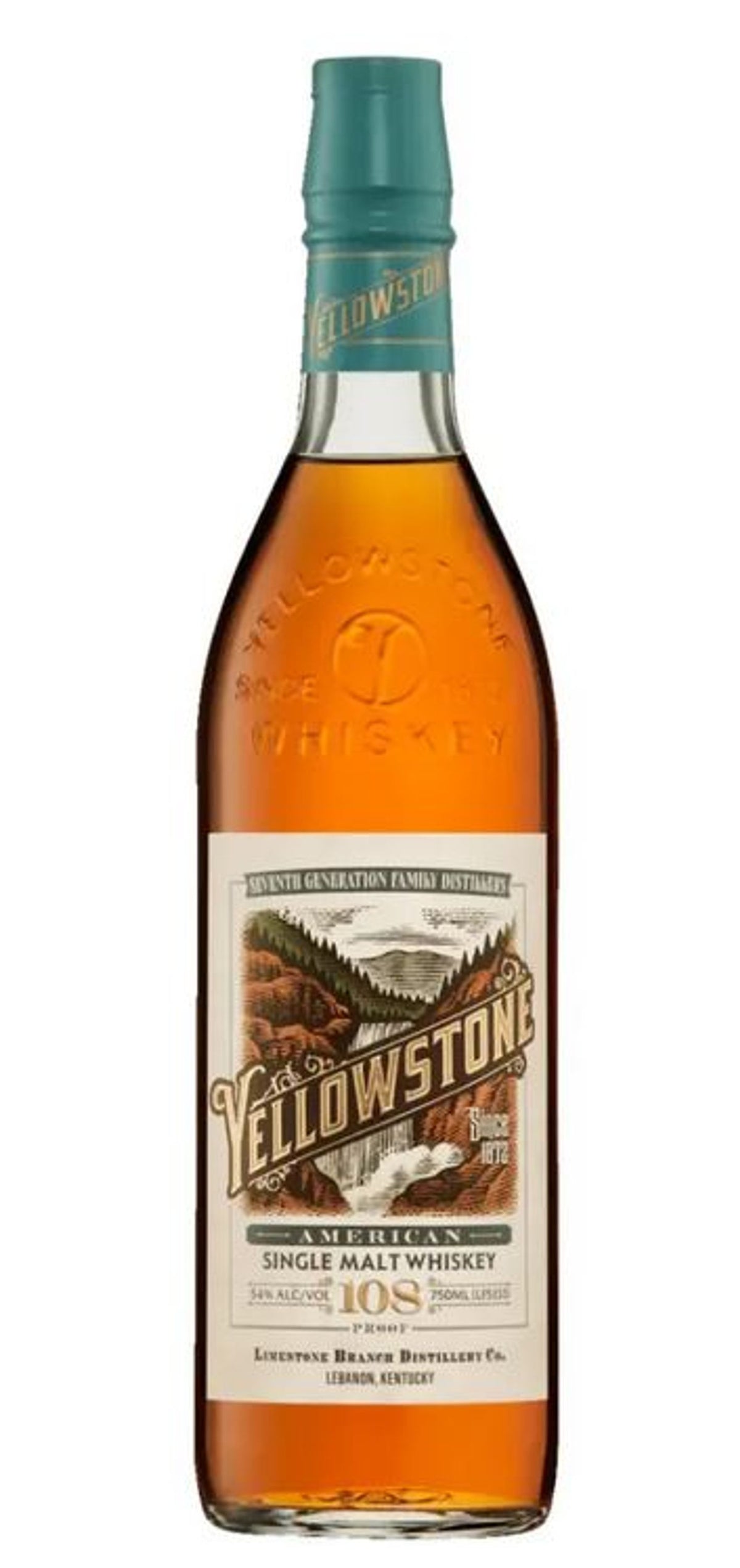 Whisky americano de malta única Yellowstone 0,7 l, 54 % de alcohol por volumen