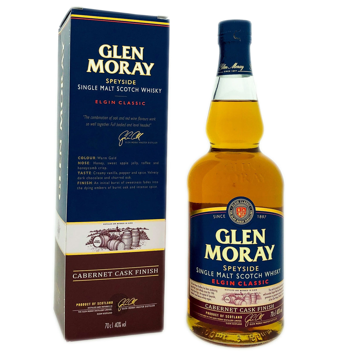 Glen Moray Cabernet Cask Finish 0,7 l, 40 % de alcohol por volumen