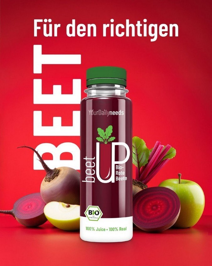 YourDailyneeds beet UP — Bio Rote-Beete-Saft 12x0,25l