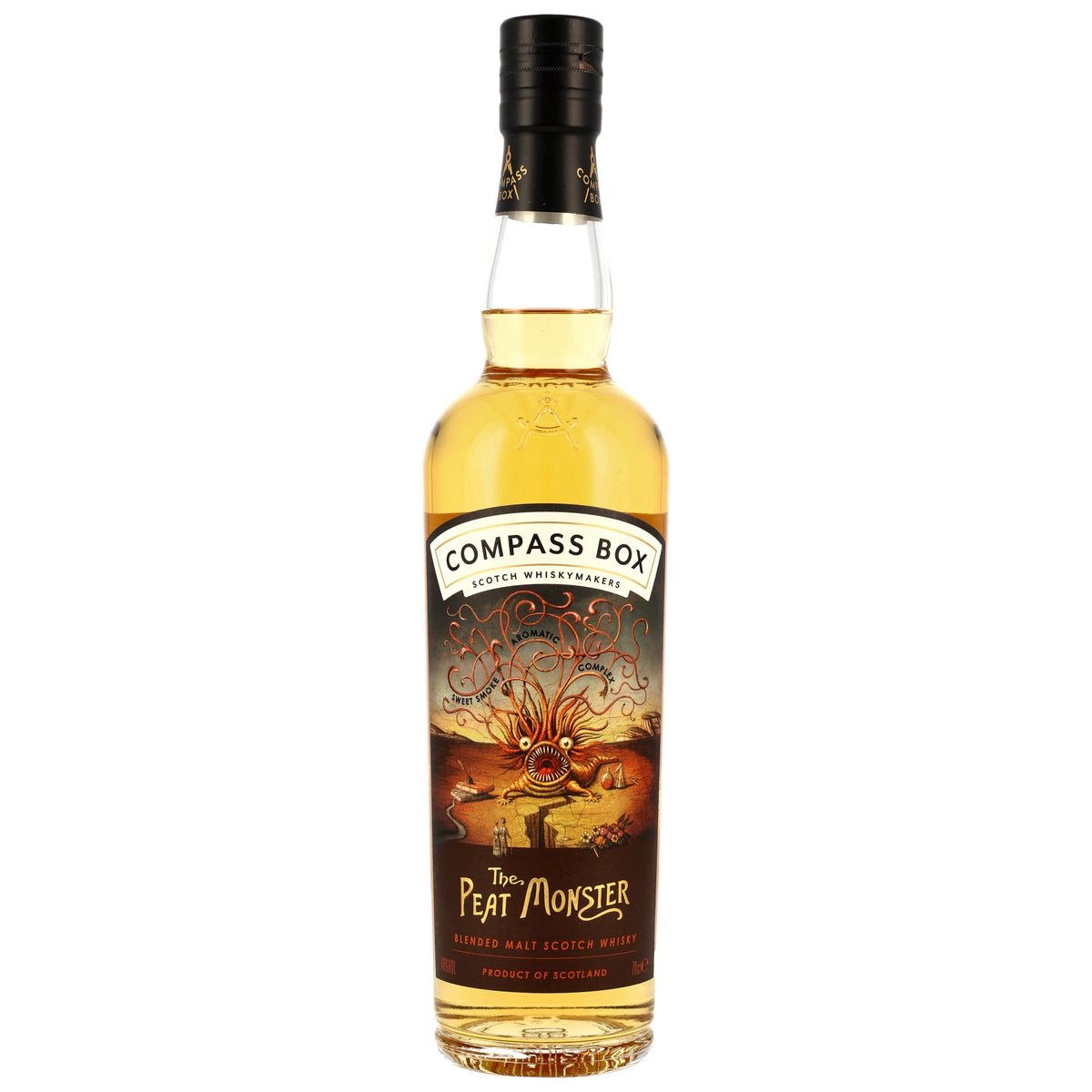 Whisky mezclado Compass Box Peat Monster 0,7 l, 46 % de alcohol por volumen