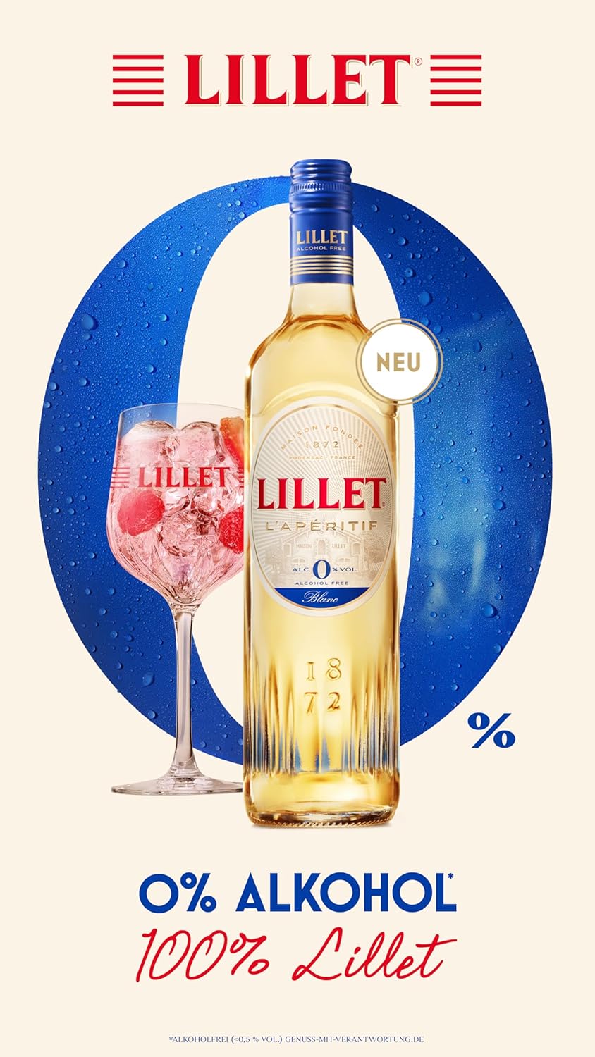 Lillet Blanc 0% Alkoholfreier französischer Apéritif 0,75l