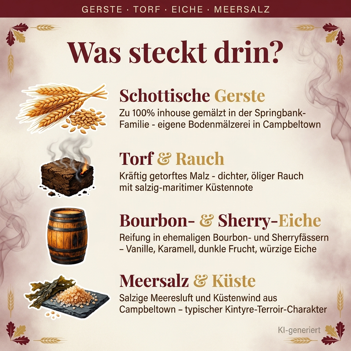 Kilkerran Heavily Peated Batch No. 14 - Zutaten & Handwerk